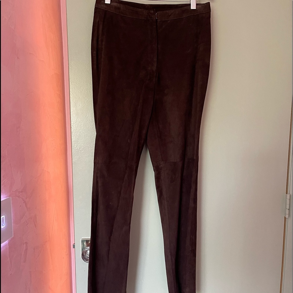 Brown suede pants